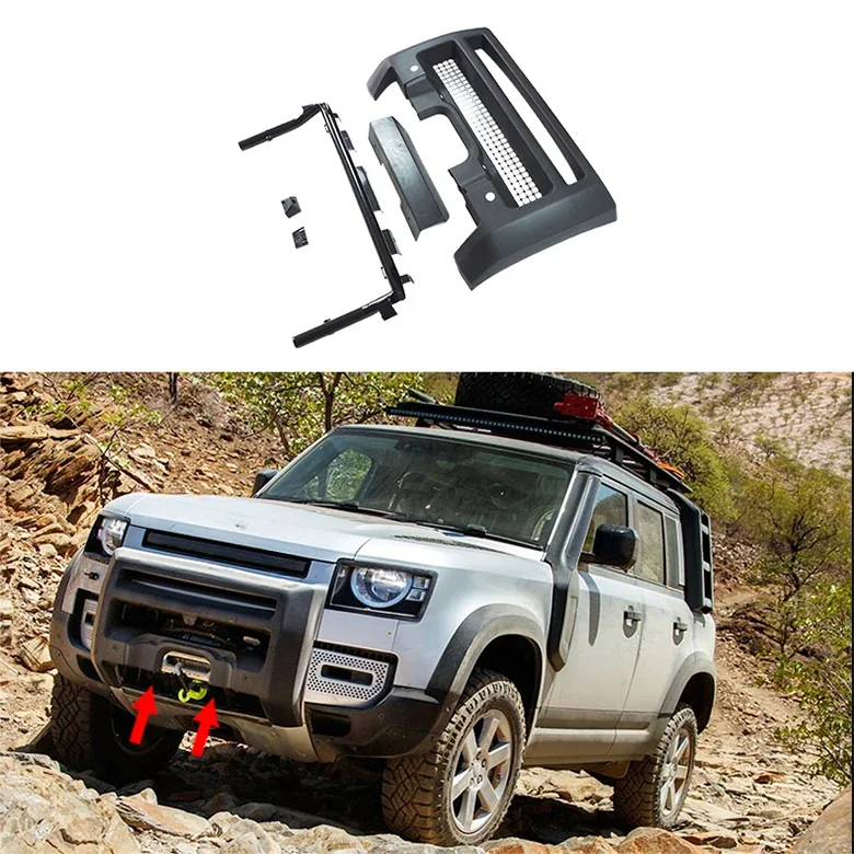 Winch Bracket Front Bumper Off-Road Protection Capstan kit Type A frame Kit for Land Rover Defender 2020+