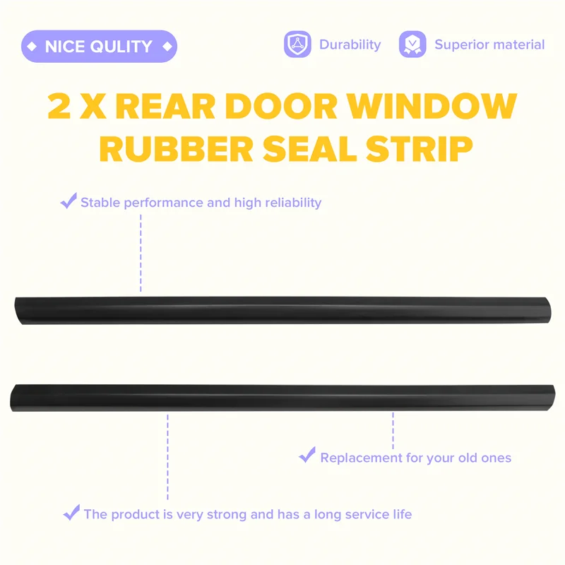 X39A-2 قطعة/المجموعة للجدار العظيم هافال H3 H5 الجانب الخلفي نافذة شريط مطاطي الباب زجاج العمود شريط عزل الزخرفية #3