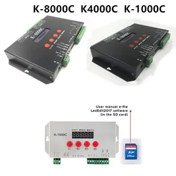 led Pixel contorller  K-1000C,K-4000 K-8000C T-790K  SK6812 WS2812B WS2811 WS2818 WS2813 WS2801 LED Pixels Program Controller