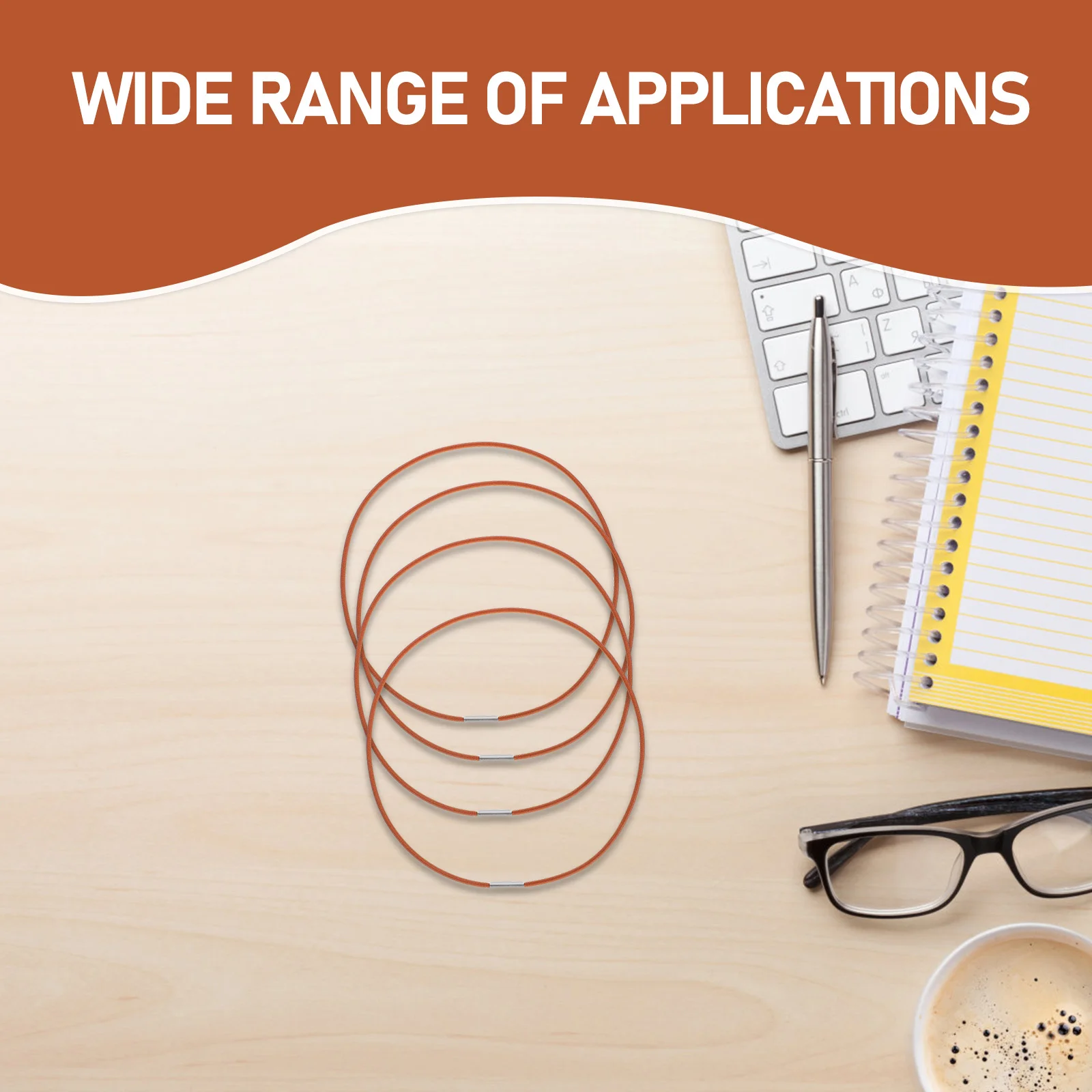 10 قطع من دفتر الملاحظات المطاطي بإغلاق من النايلون وحزام قابل للتمدد لمجلات السفر ومنظم ملحقات المكتب