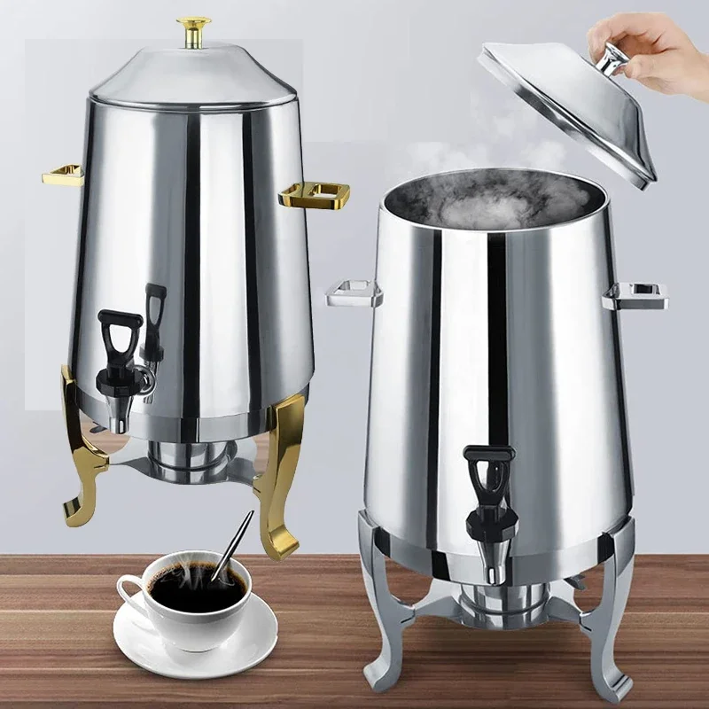 Hotel Stainless Steel 13L Hot Tea Coffee  Restaurant Large Capacity Coffee Warmer Dispenser