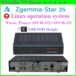 [Genuine]Zgemma Star 2S FHD 1080P Satellite Receiver with DVB-S2+DVB-S2 Two Tuner Enigma2 Linux OS HDTV Receiver MHEG-2/4 H. 264