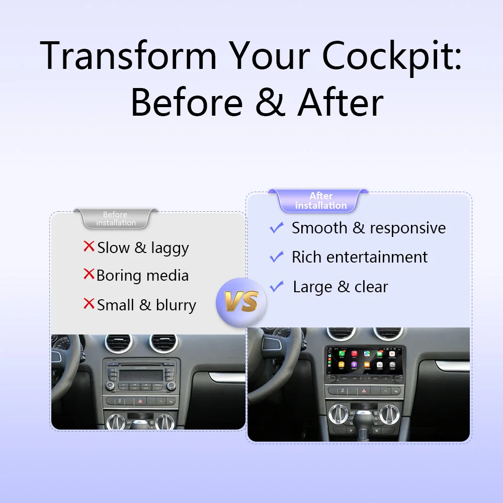 for Audi A3 8P 2008-2012 Car Radio GPS Navigation 9.3