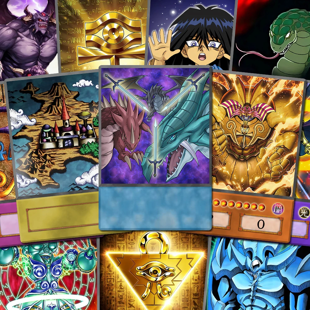 50pcs/set YGO-DM Anime Style Special Cards Legendary Dragon Millennium Items Exodia Orichalcos Orica Retro Collection Paper Card
