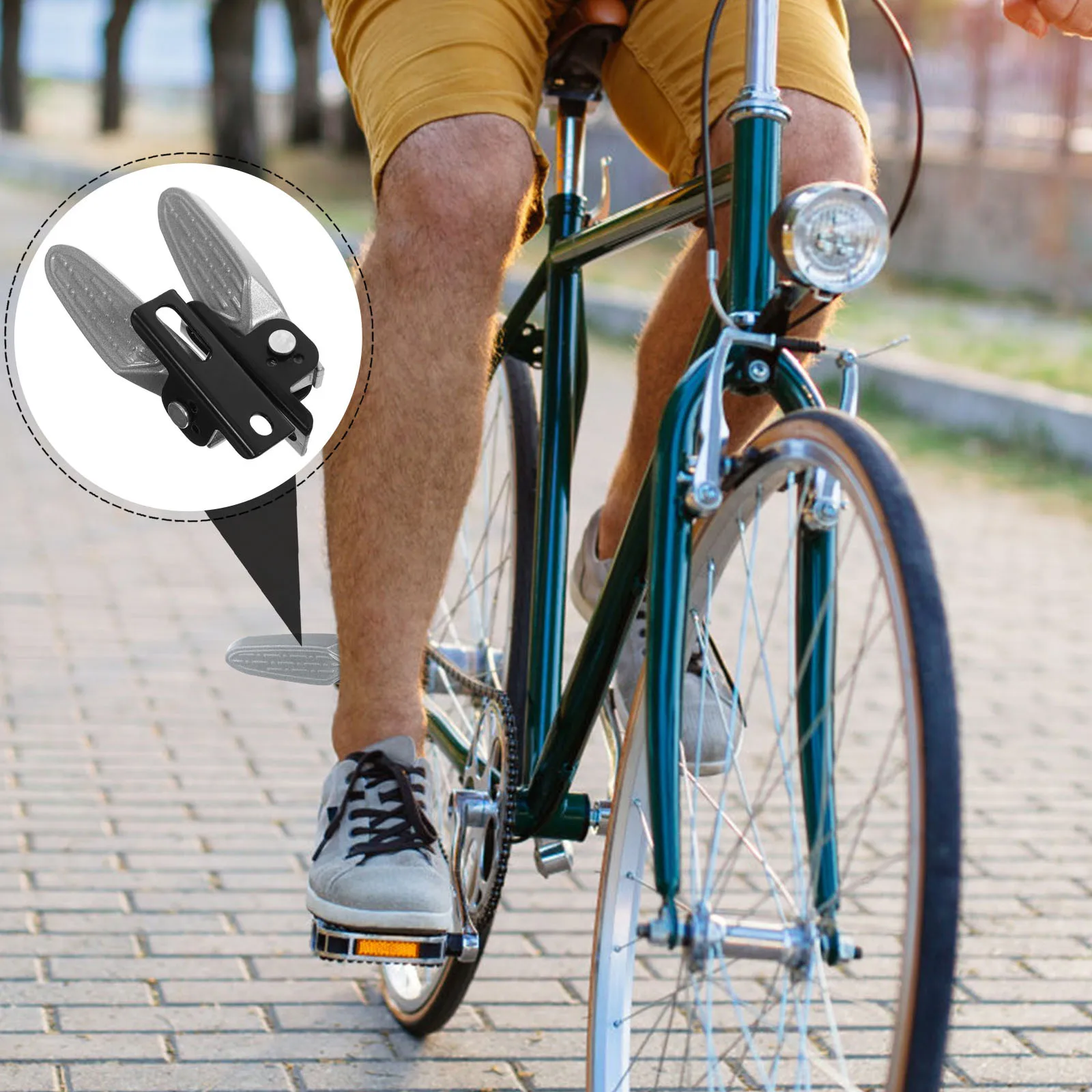 

1 Pair Folding Bike Pedals Aluminum Anti-Skid Treadles Reinforced Surface For Cycling Riding Gear Biking Supplies