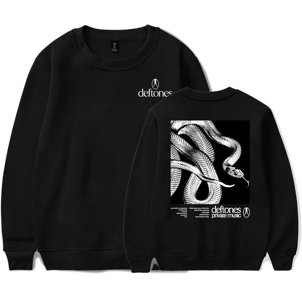 قائمة تتبع الموسيقى الخاصة Longsleeve البلوز ديفتونز روك باند الطباعة هوديس Crewneck عادية فضفاض الخريف البلوفرات الرجال