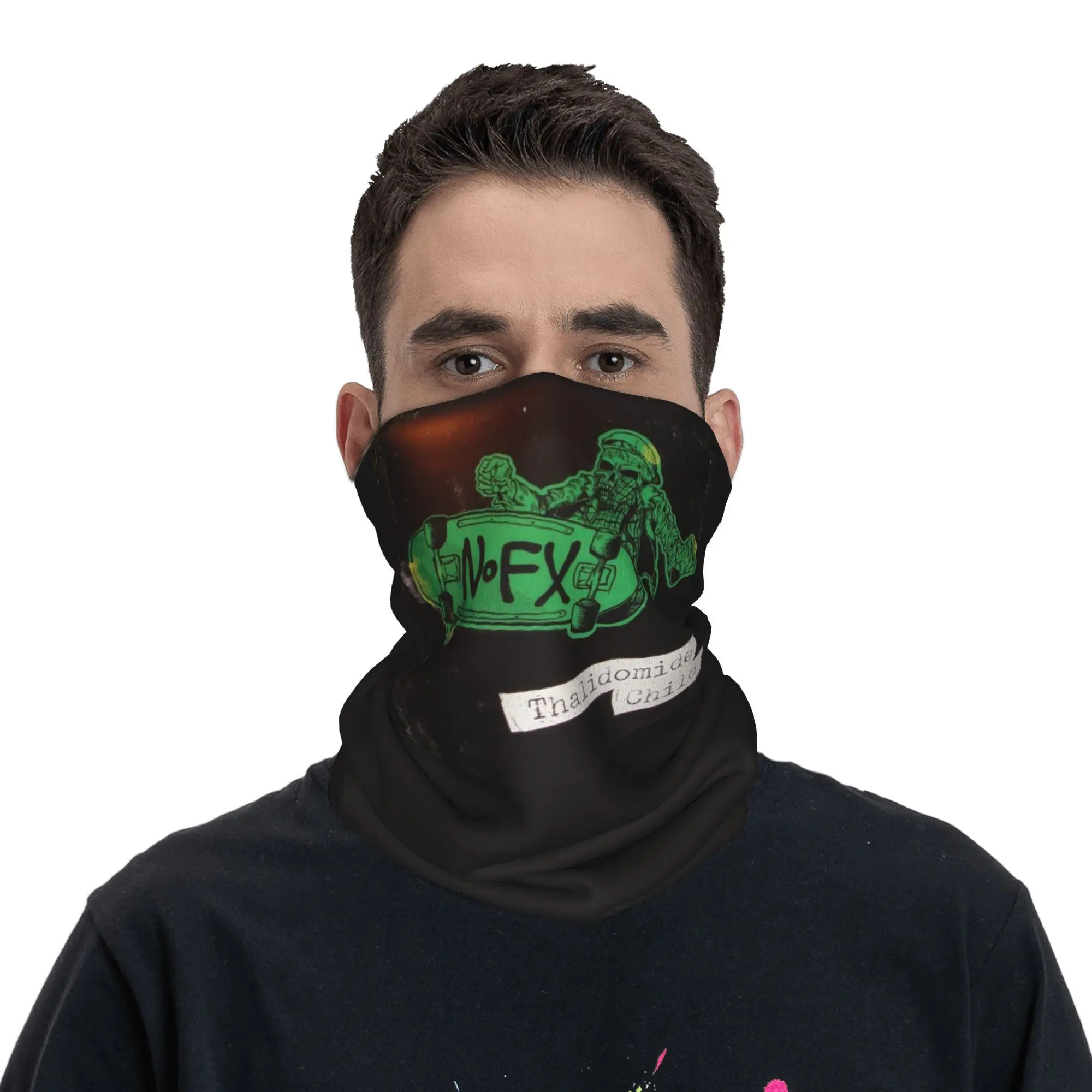 

Nofx Band Final Tour Skull Bandana Neck Cover Printed Mask Scarf Multifunction Face Mask Running For Men Women Adult Breathable