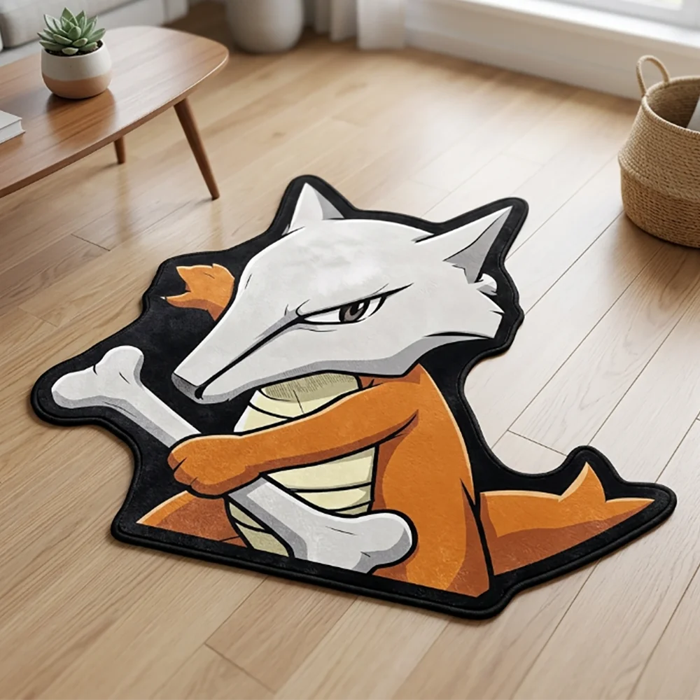Gaming Accessories For Bedroom - 不規則なポケモンカーペットマロワックホールディングボーンクラブアニメフロアマットふわふわ滑り止めラグかわいいゲーム寝室ファンギフト
