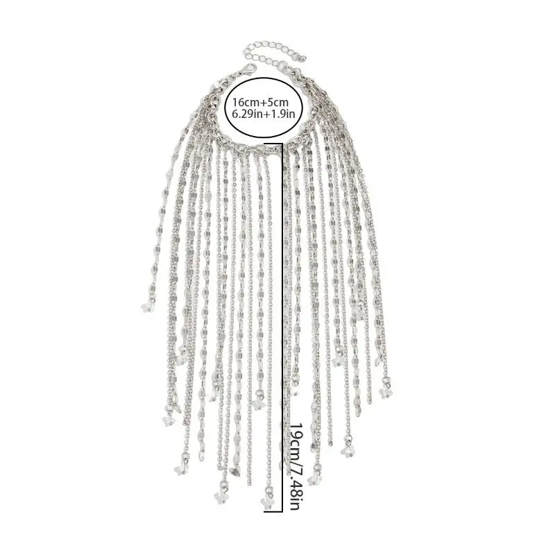 Fashionable Creative Long Tassel Bracelet Geometric Chain Bracelet For Women Hand Jewelry Gifts