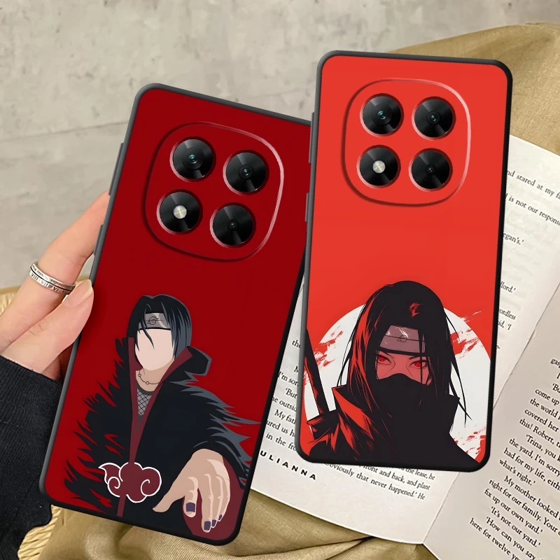 Custodia rossa bella Uchiha Itachi per Xiaomi Redmi Note 13 14 Pro Plus 10S 9 10 11 12 Pro 12s 7 8 11s Cover morbida nera per telefono