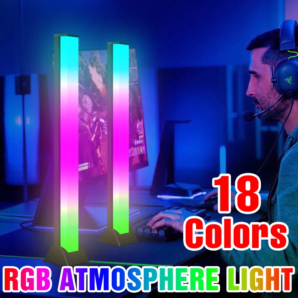 ไฟ LED แถบ USB 5V RGB ซิงโครไนซ์กับเสียงเพลง สร้างบรรยากาศ แสงไฟตกแต่งบ้าน ห้องนั่งเล่น ทีวี แสงพื้นหลัง ตกแต่งโต๊ะทำงาน ของขวัญคริสต์มาส