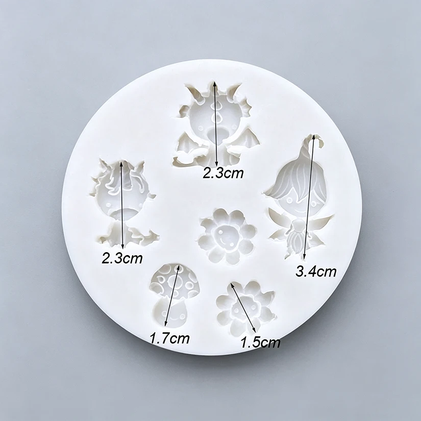 Fee Einhorn Pilz Sonnenblume Silikon form Sugar craft Cupcake Backform Fondant Kuchen Dekorations werkzeuge – Detail 6