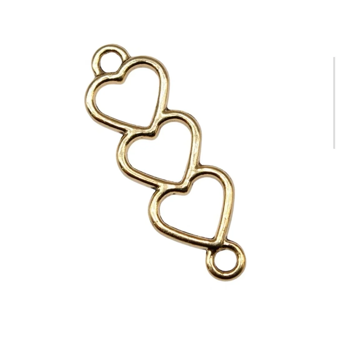 

50pcs 24x8mm Zinc alloy metal tibetan silver,antiqued bronze,antiqued gold plated connector T1126 for jewelry making