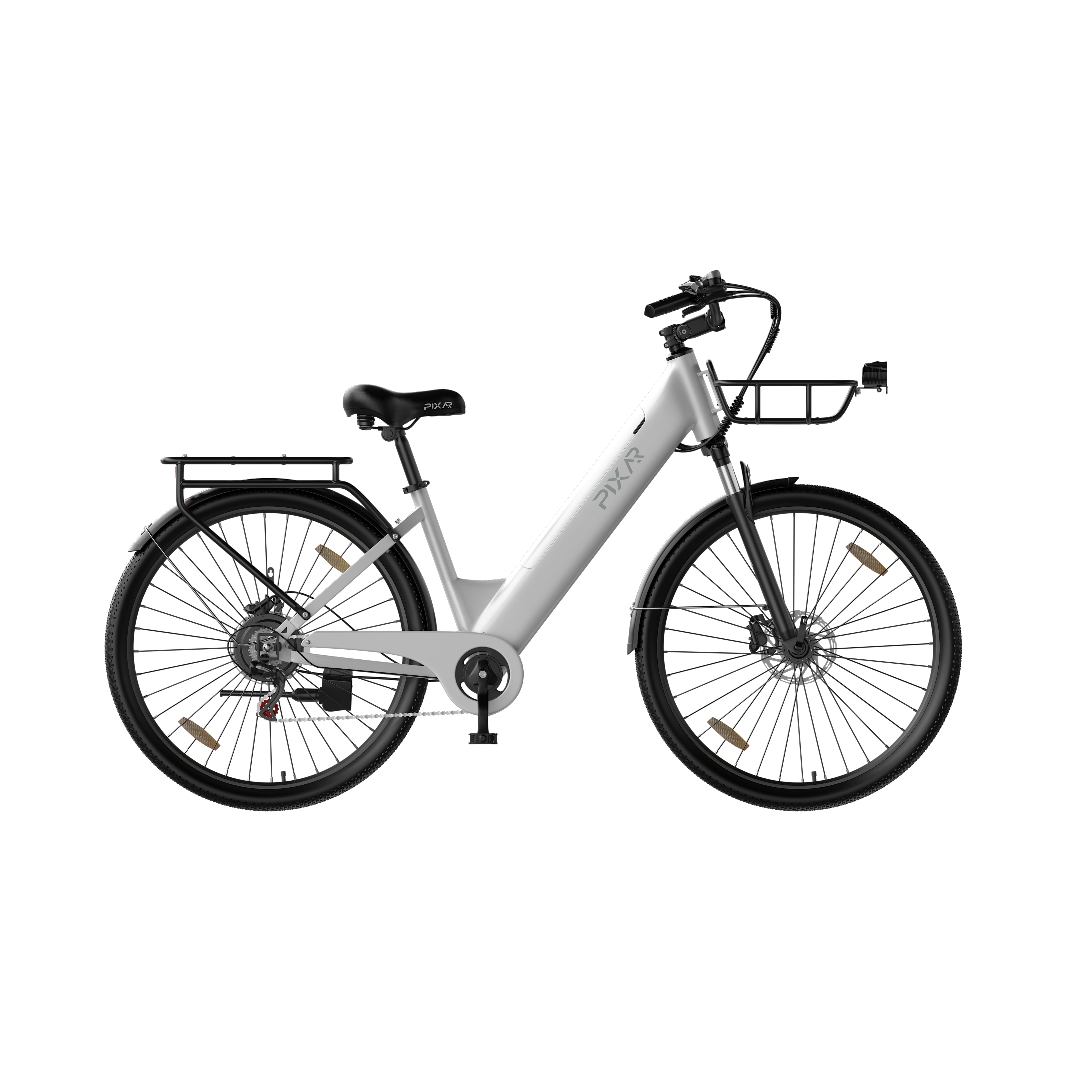 36V18AH Batterij Pixar C1-Pro Elektrische Fiets 250W Motor 25Km/u Max Snelheid 150Km Bereik 27,5 Inch Band Schokdemper