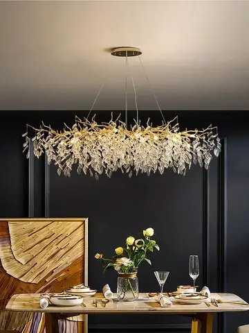 Luxury Modern Ceiling Chandelier Interior Decoration Villa Dining Living Room Crystal Pendant Lamp Home LED Lighting Fixtures