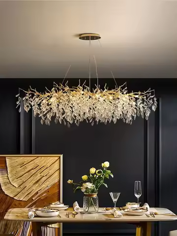 Luxury Modern Ceiling Chandelier Interior Decoration Villa Dining Living Room Crystal Pendant Lamp Home LED Lighting Fixtures