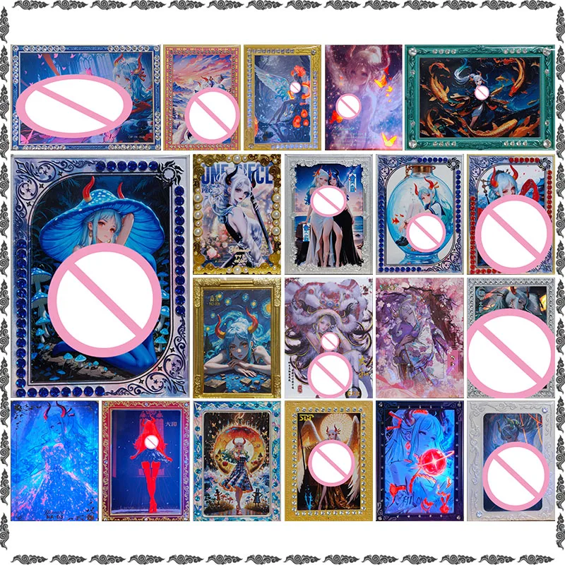 

Anime ONE PIECE Rare YK DFG HJ PEC ER AZ LW XC RX Game Refractive Yamato Collectible Card Toys for men Christmas Birthday Gift
