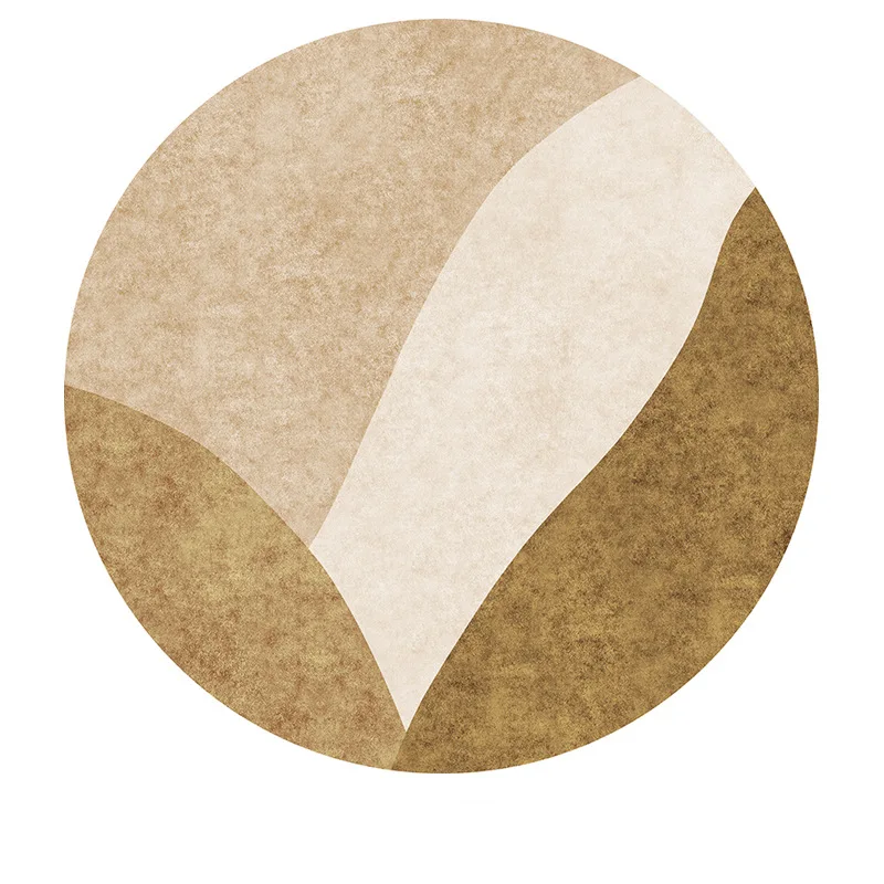 Round Nordic-Style Minimalist Rug – Versatile Anti-Slip Floor Mat for Dressing Table Chair Home Decor