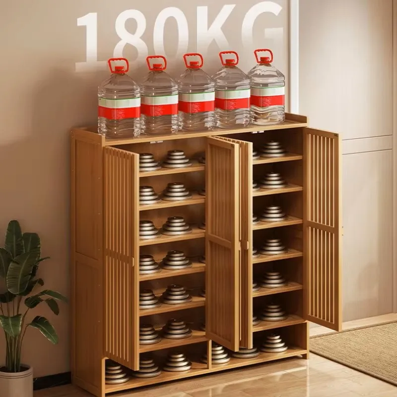Shoe cabinet for home use, doorstep storage cabinet, wall facing hallway, indoor entrance, rental room, multi-layer shoe rack image 4