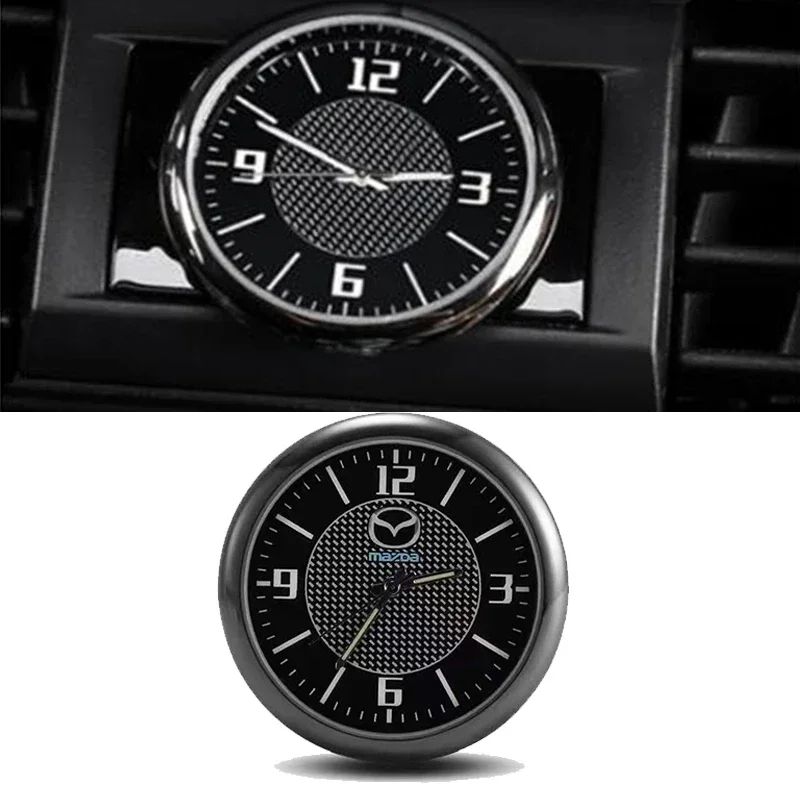 

Car Interior Quartz Watches Metal Clock for Mazda MS CX3 CX5 Atenza 3 Axela 2 MX5 6 CX7 RX7 626 CX30 SKYACTIV Bt50