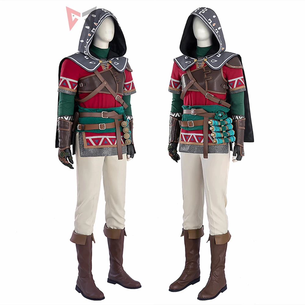 New Game The LegendofZelda Breath Of The Wild Link Cosplay Costume Coat Pants Belt Gloves Custom Made