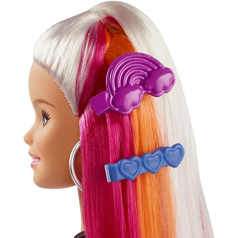 Barbie Fashionistas Rainbow Sparkle Hair Doll with Accessories and Clothes Barbie Brinquedos Fashion Girl Toys Boneca for Girls
