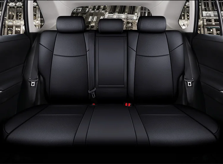 2028+Custom Fit Car Seat Covers Original Texture Design Full Set Middle Perforated Genuine Leather Specific Toyota Corolla Camry