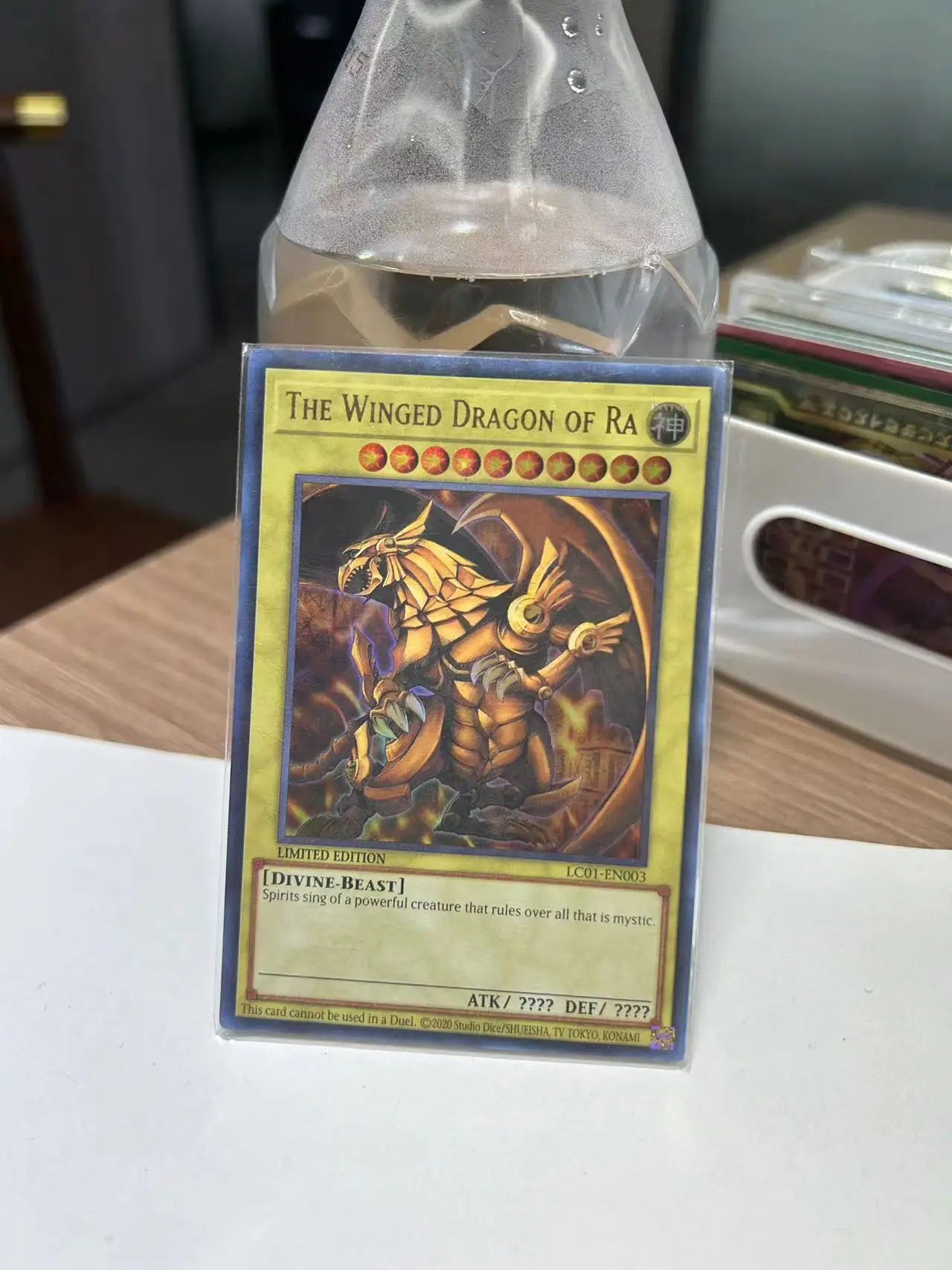 

Юбилейная карта Yu-Gi-Oh LC01-EN001 15th UR TCG первого поколения, Крылатый Дракон Ra, коллекция на английском языке, игрушечная карточка (не оригинальная)