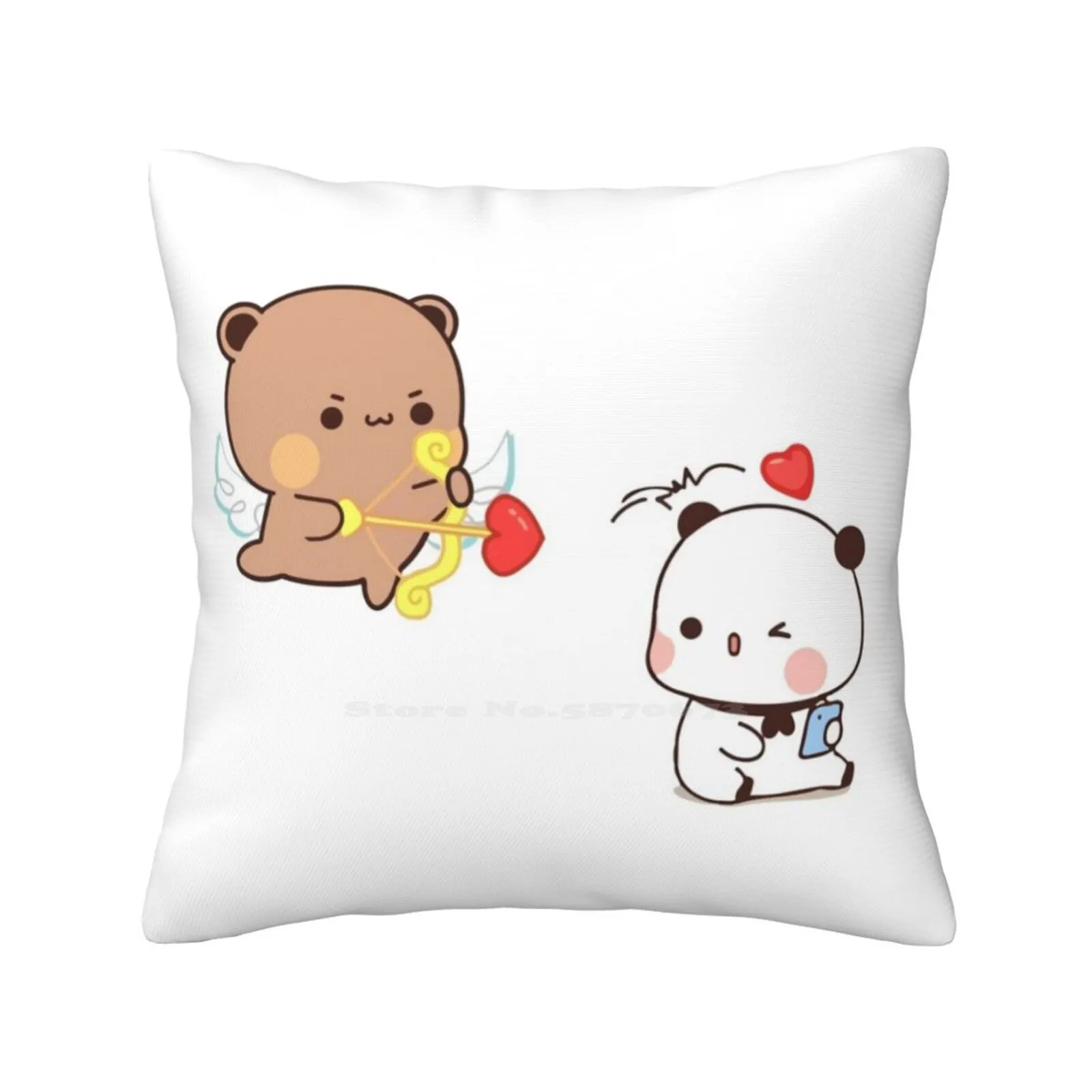 Be Mine , Cute Panda Bear Pillow Cover Hug Pillowcase Kids Children Panda Bear Hug Bubu Dudu Cuddle Animals Funny Baby Bears