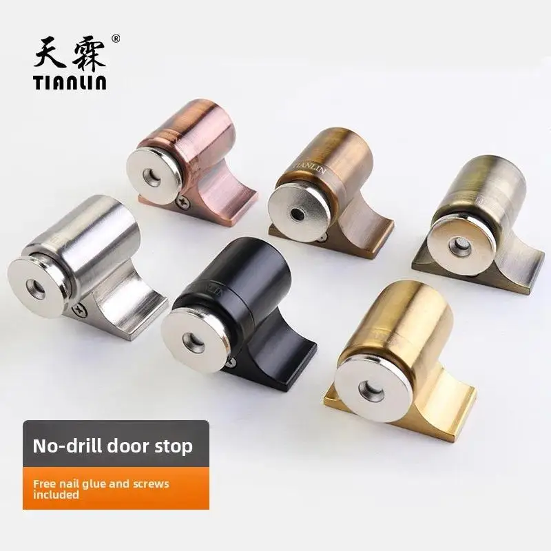 Heavy Duty Stainless Steel Magnetic Door Stopper Anti-Collision Suction for Home Bathroom Hardware Accessories