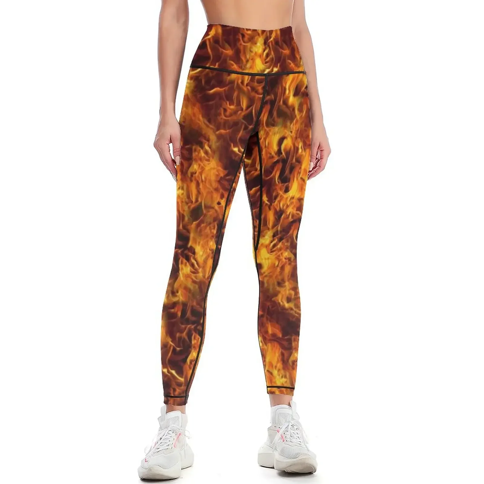 

Fire and Flames Pattern Leggings for fitness gym wear joggers for push up tights for Womens Leggings