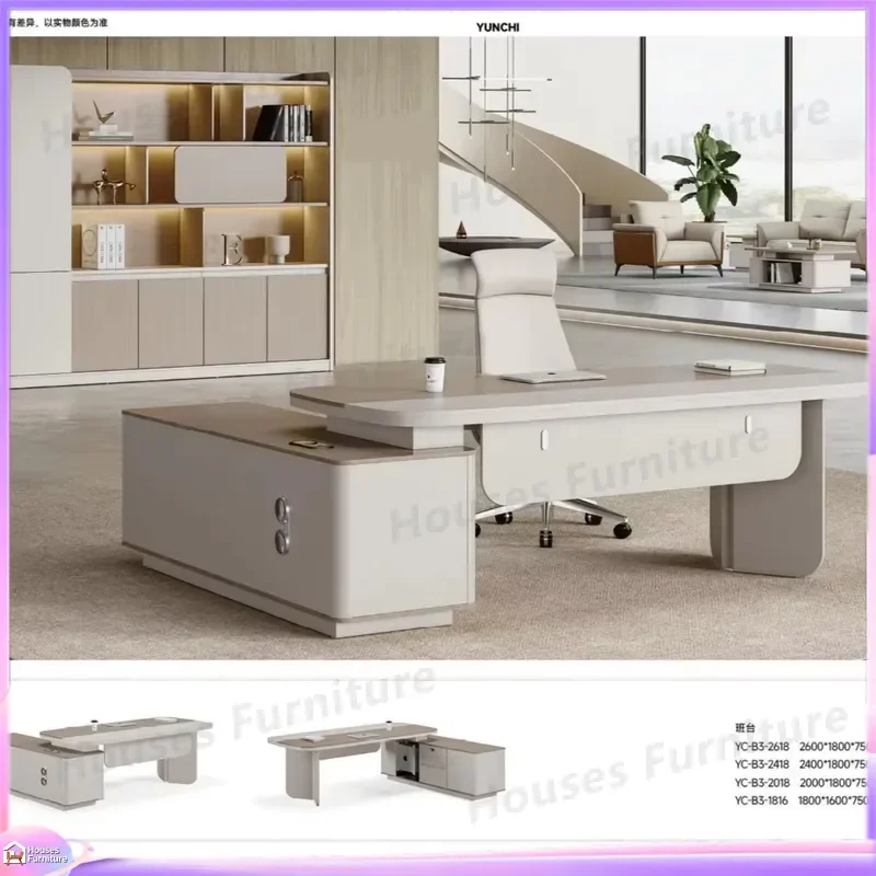 Modern Luxury Executive Desk Durable Eco Friendly CEO Office Table Commercial Business Furniture Large Workstation for