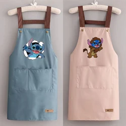 Lilo Stitch Apron Woman Man New Disney Anime Kawaii Cute Pinafore Kitchen Antifouling Pinny Home Fashion Accessory Adult Gift