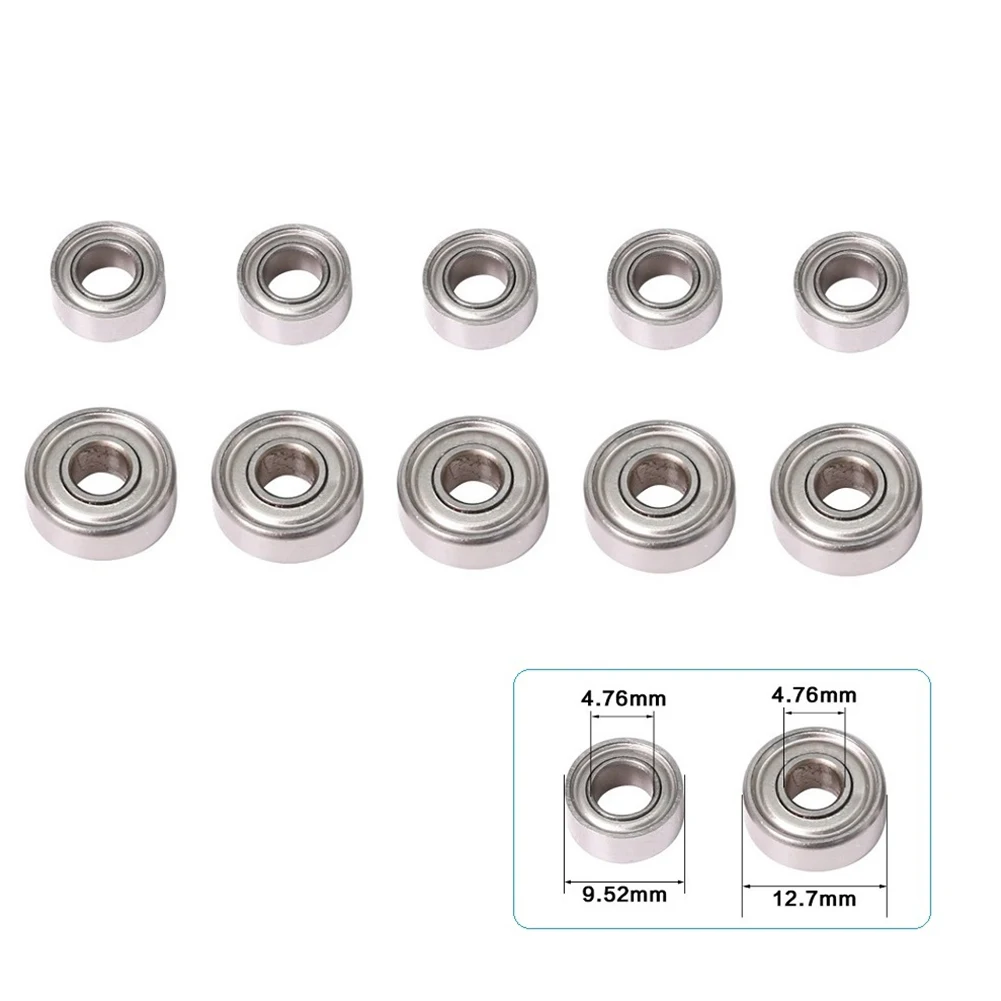 10pcs Router Bit Top Mounted Ball Bearings Guide Milling Cutter Bearing Wrench Set For Woodworking Machine Tools Accessories