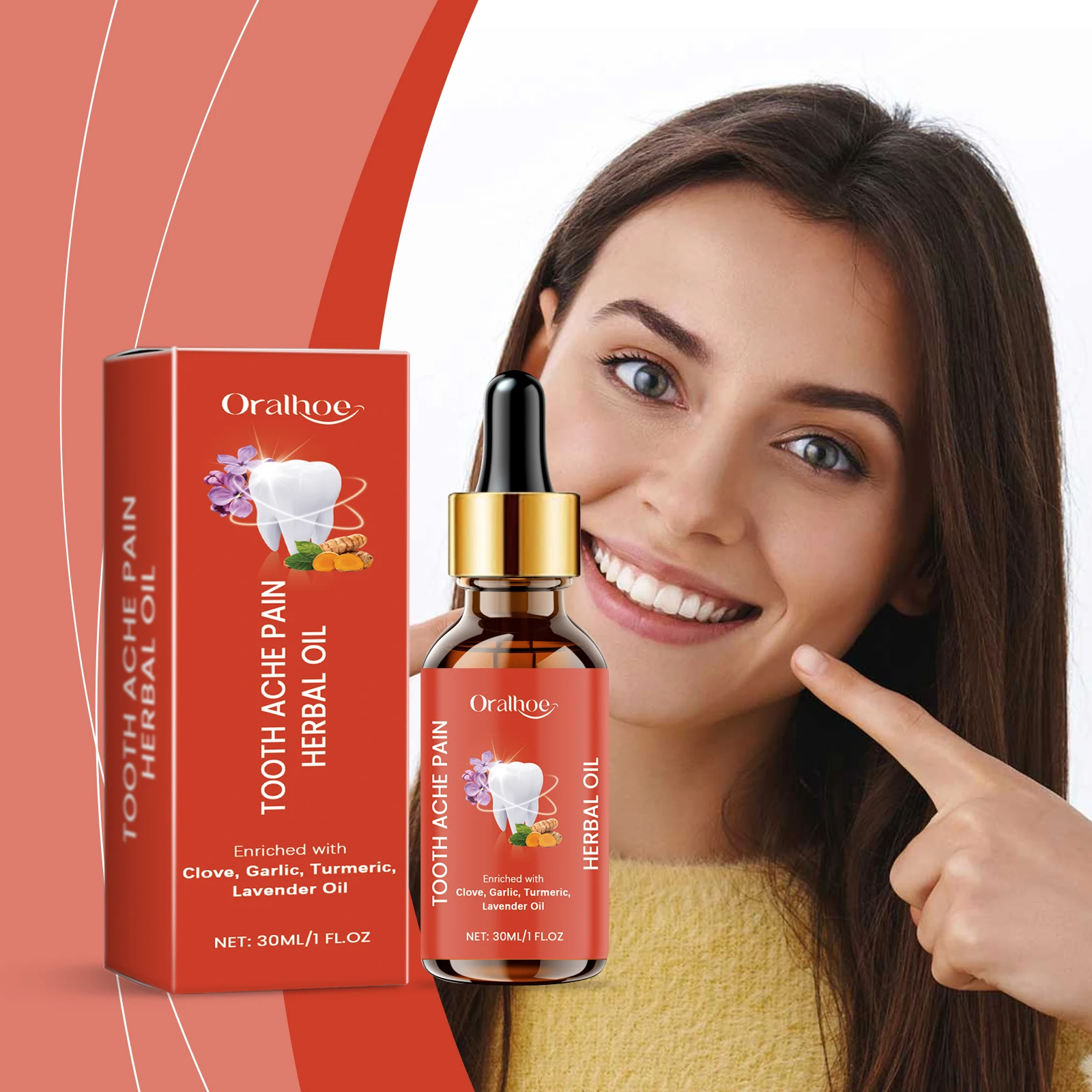 Oralhoe Herbal Tooth Care Essence Removes Tooth Stains Yellow Teeth Prevents Bad Breath Gently Protects Oral Teeth And Gums