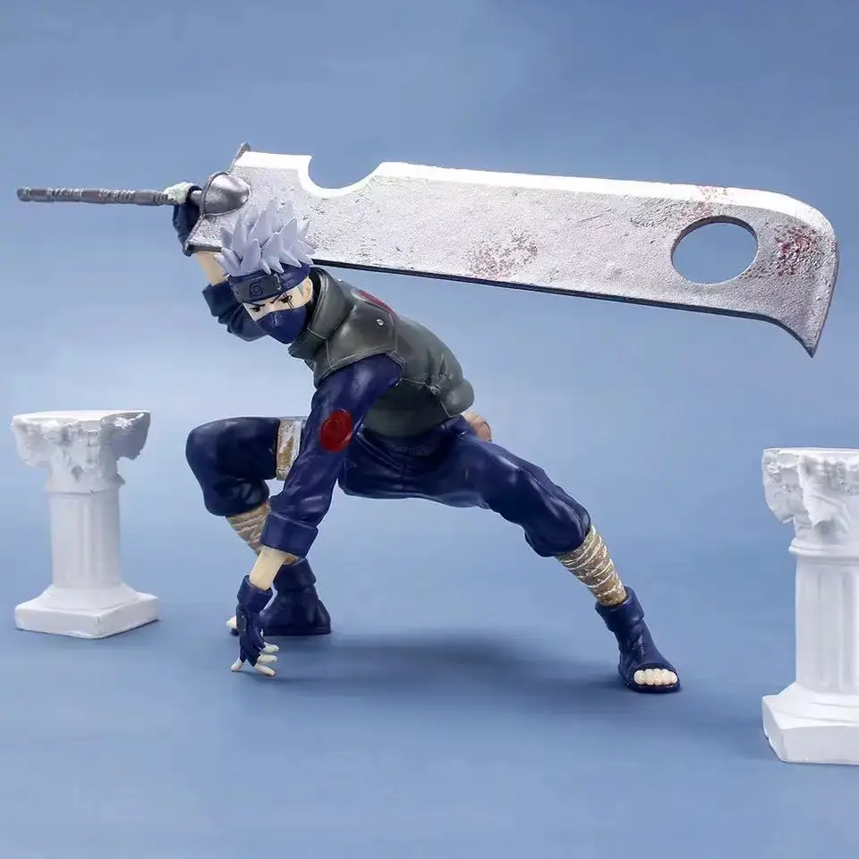 Anime Naruto Breitschwert Kakashi Figuren Zubehör Action Modell Puppe Cartoon Kinder Kinder Kakashi Spielzeug