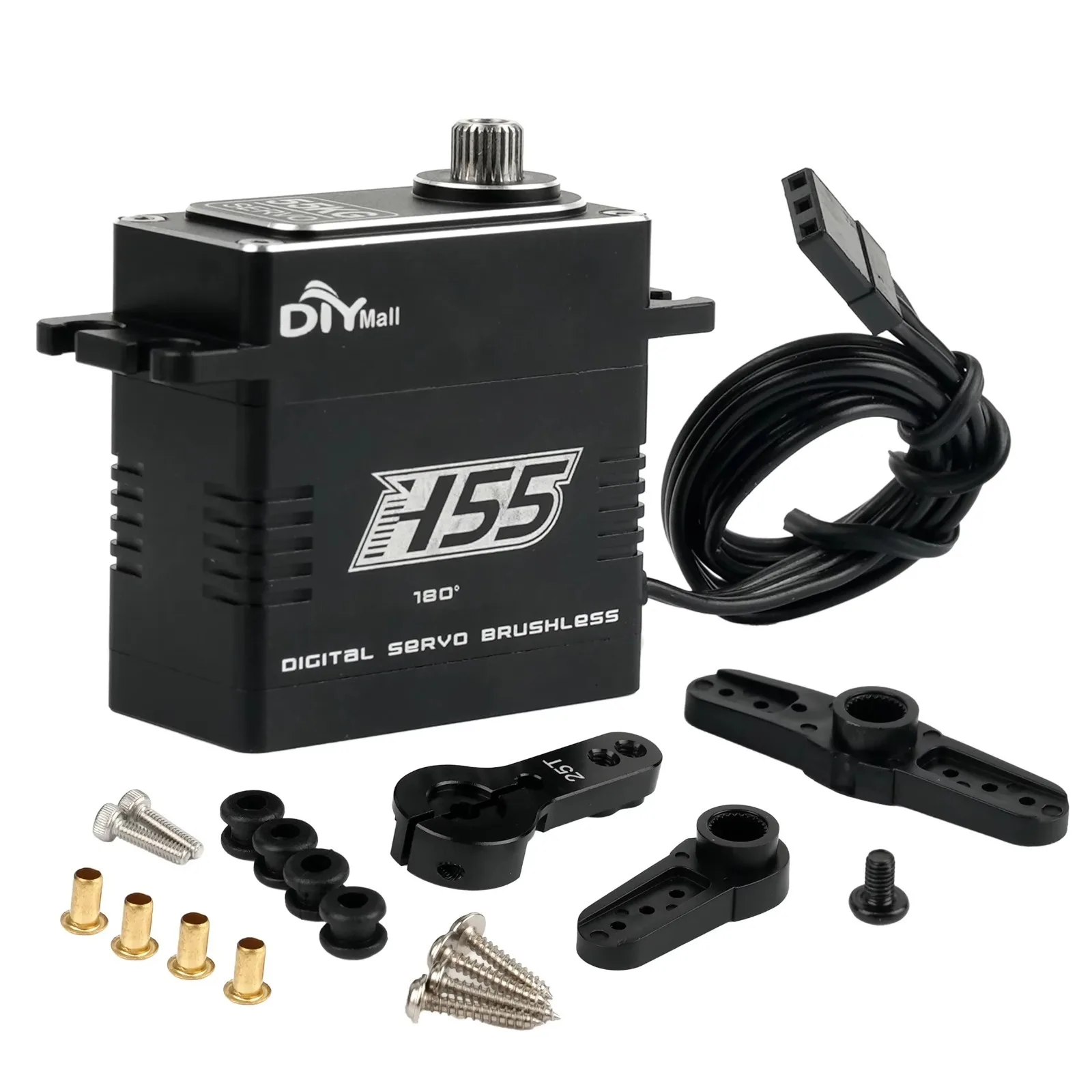 Full Metal Digital Servo 55KG Brushless Waterproof Motor 180/270/360° High Torque for RC Car Boat Robot