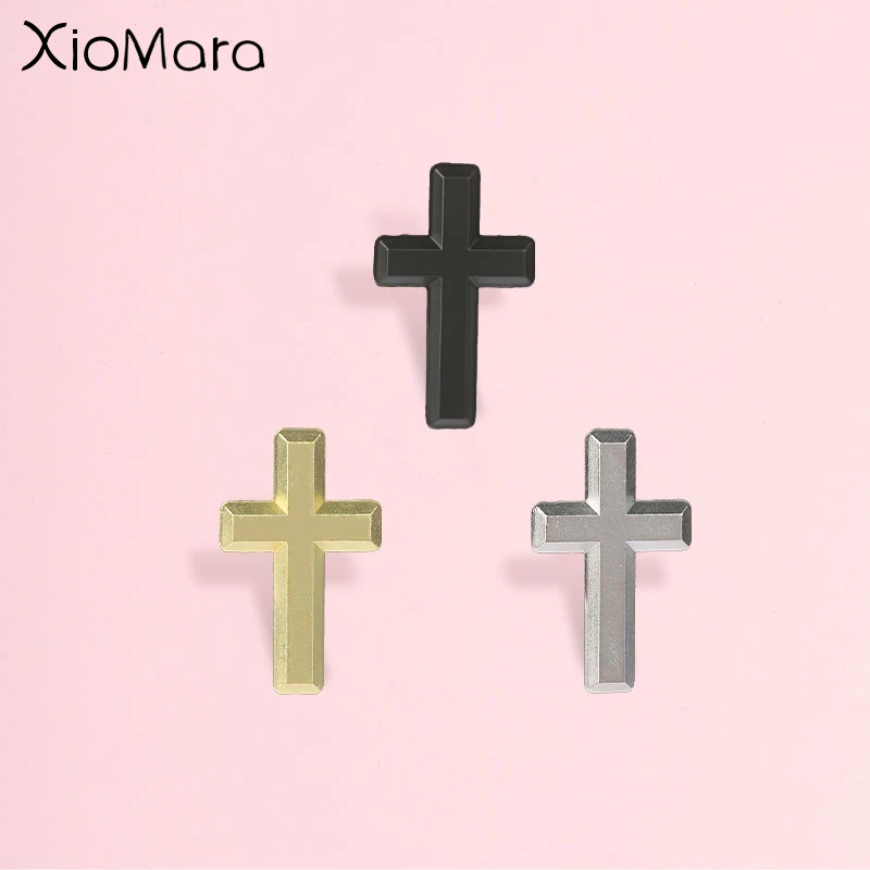 Simple Cross Metal Enamel Pin, Plain Cut Cross Badge, Fashion Clothing Backpack Accessory, Gift for Christian Faith Lovers