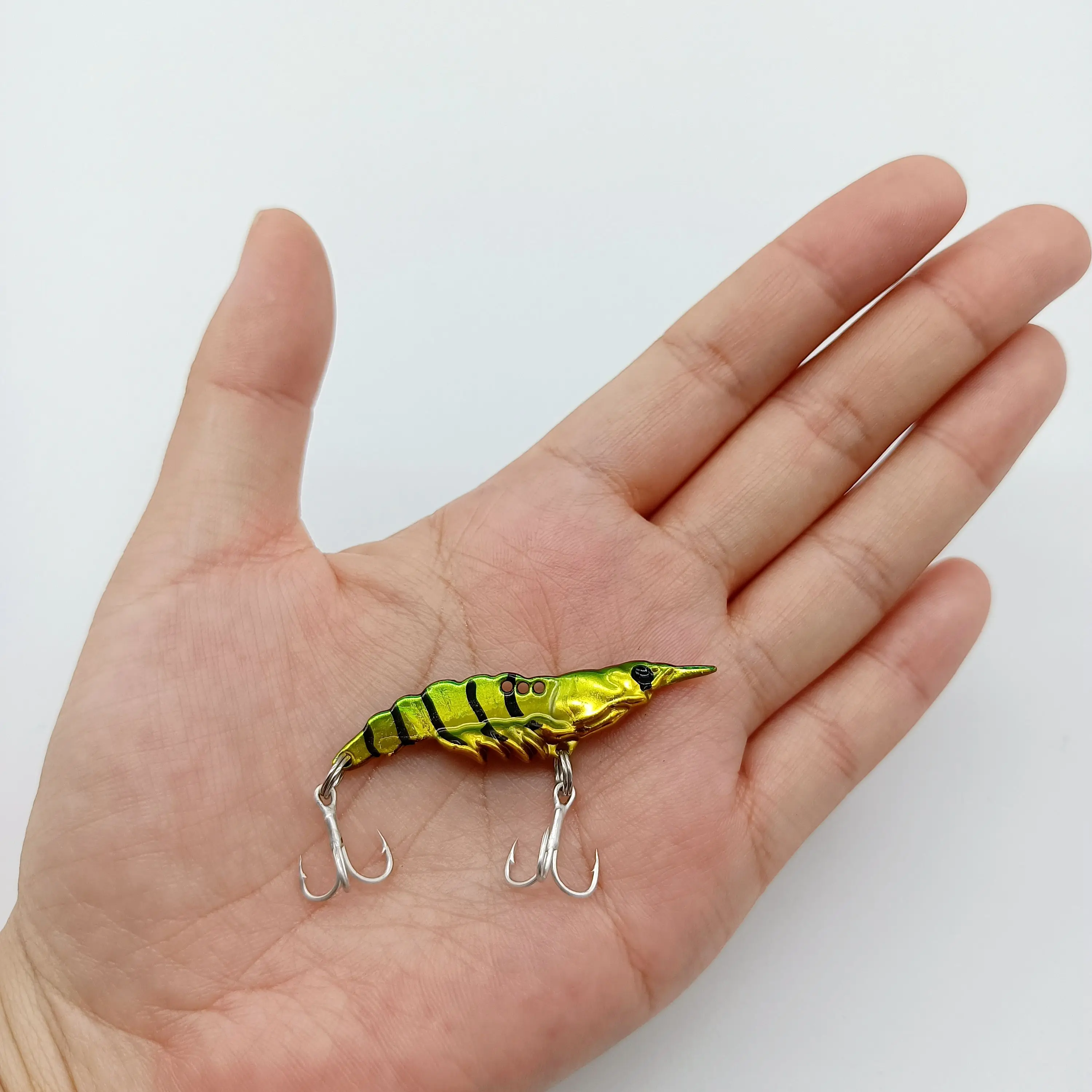 DUODUOYU 1PCS  Shrimp Metal VIB  Fishing Lure 5g/7g/11g/14g Sinking Wobbler Hooks for Pike Artificial Bass Fishing Tackle