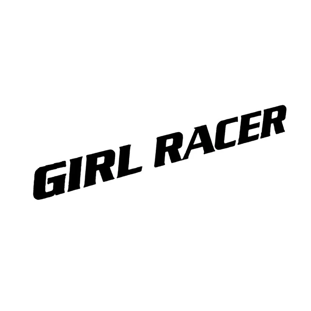 GIRL RACER Motorcycle Stickers Car Window Bumper Decoration Motorbike Front Cowl Fuel Tank Side Fairings Helmet Vinyl Decals