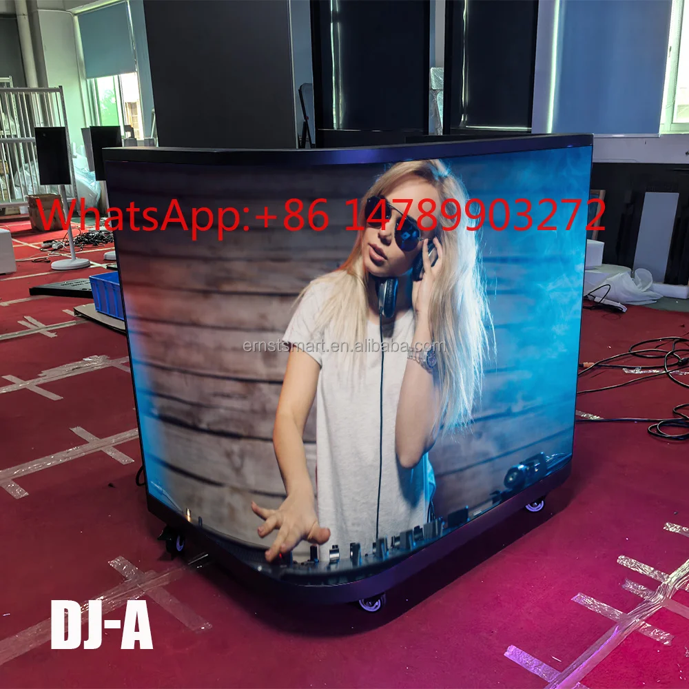 

Dj Booth Table Booth for Nigh Club Dj Booth Led Display Customized Creative Digital Screen for Stage Event