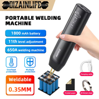 11 Gears Spot Welder Adjustable Mini Portable Handheld Digital Display Spot Welding Machine Automatic Manual Modes 18650 Battery