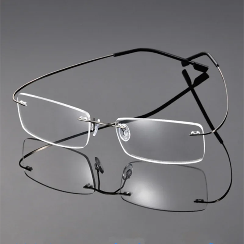 

Ultra-light men titanium rimless Myopia glasses women Nearsighted Glasses prescription glasses finished eyewear -0.50 to -6.00