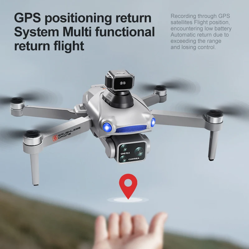 新型S119 GPS RCドローン プロ仕様 8K HDカメラ搭載 空撮FPV 障害物回避機能付き 大型スクリーンリモコン 折りたたみ式ドローン
