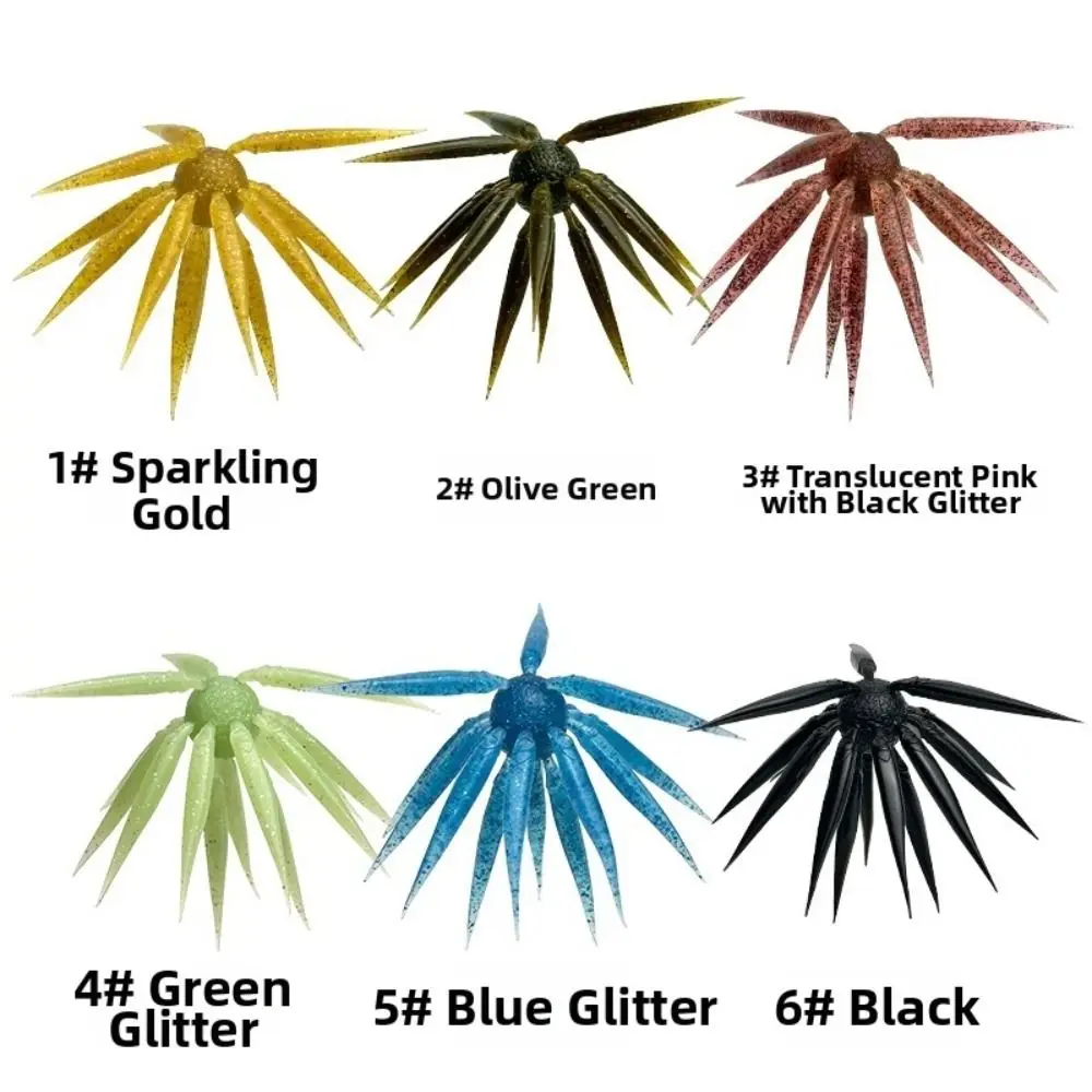 2 Stück 17mm Lange Seeigel-Köder Ohne Gewicht Morigen Rig Sternförmiger Köder 8,8g Gewicht Größe M Weicher Elastomer-Köder – Detail 9