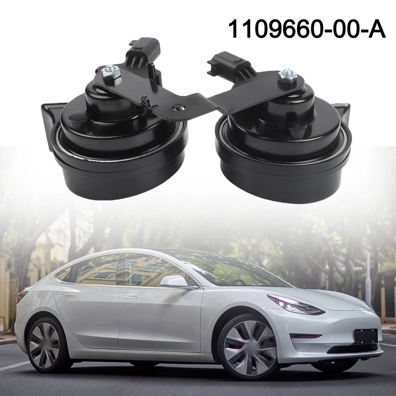 For Tesla Model 3 Air Electric with Loud Double Whistle Sound 2pcs Set with Improved Heat Sink and Reliable Performance