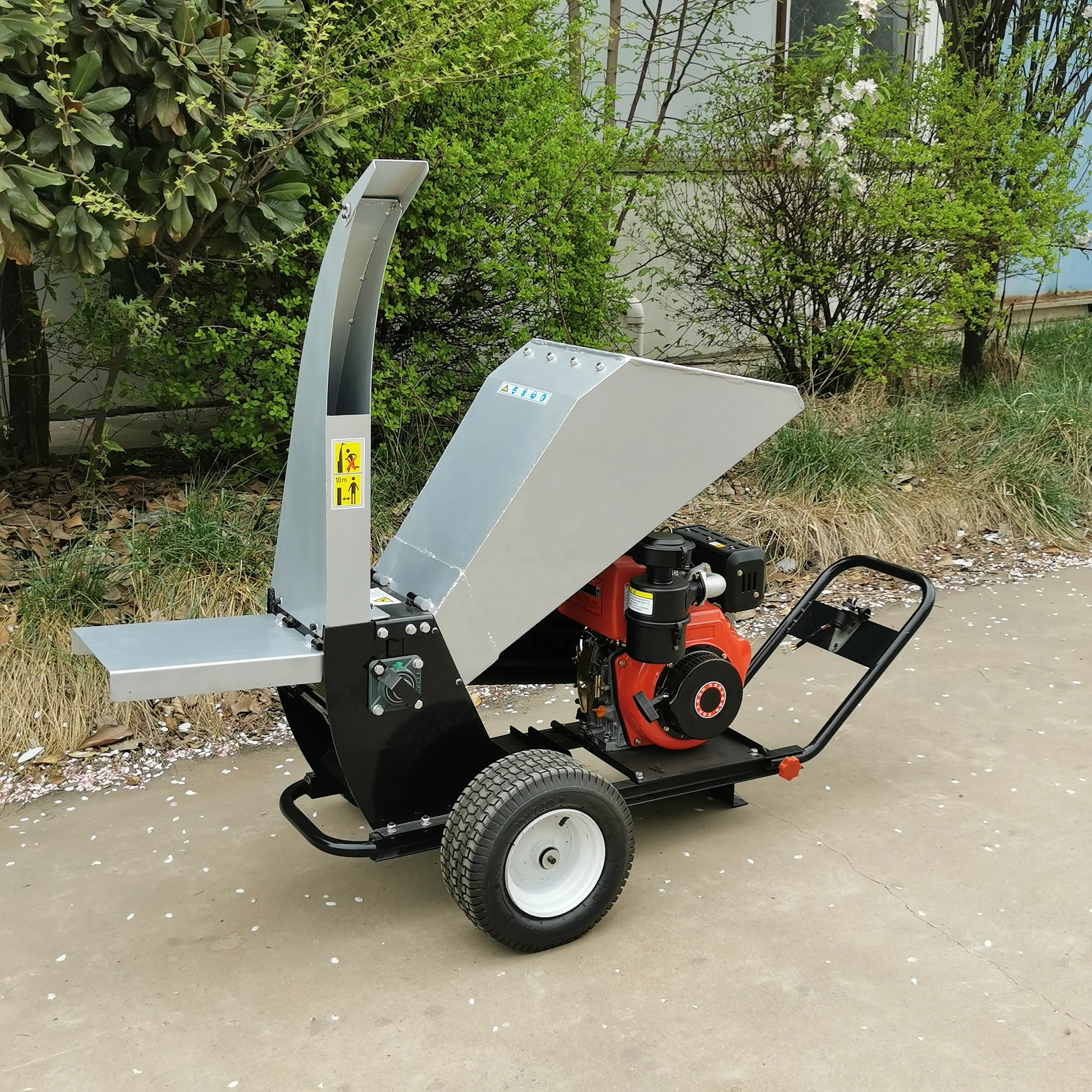 Branch Crusher Machine Self-Feeding 420cc Engine Wood Chipper