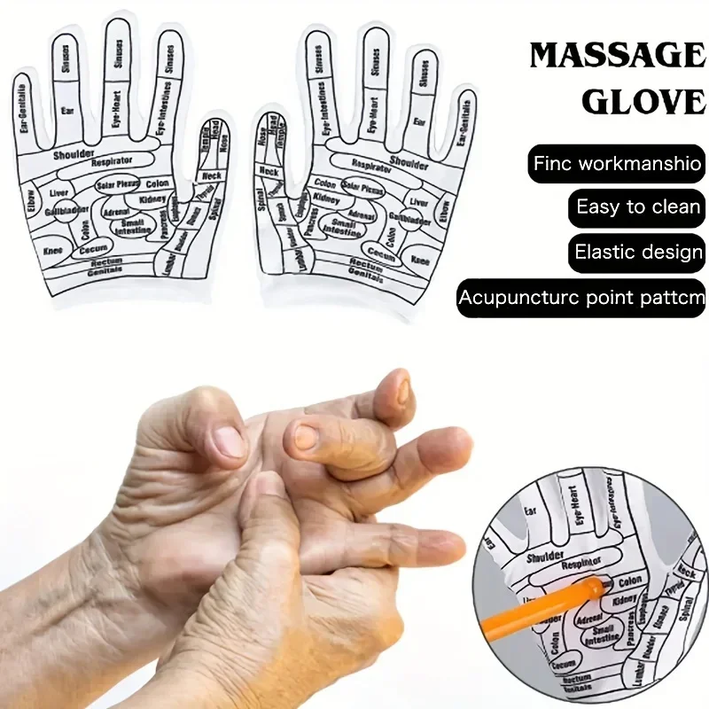 Gloves Hand Reflexology Acupoint Acupressure Tools Hands Relieve Spa Stick Acupoints Point Reusable Foot Massage Socks Sore