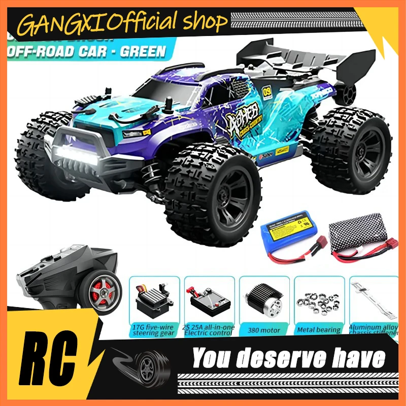 SCY 18101 1:18 40KM/H 4WD RC Car with LED Remote Control Cars High Speed Drift Monster Truck for Kids Vs Wltoys 144001 Toys