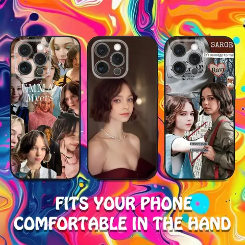 Emma actrice m-myers coque de téléphone pour iPhone 16,15,14,13,12,11,Pro,Max,Plus,X,XS,SE,E,Mini, coque noire en Silicone souple